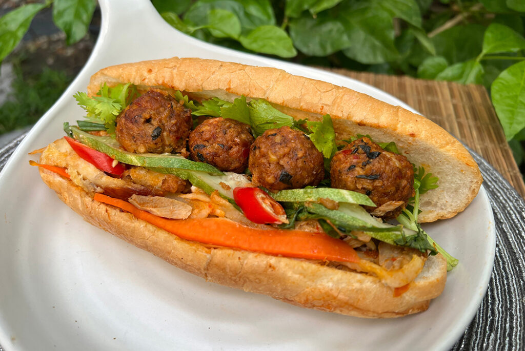 51. Banh Mi Xiu Mai / Pork Meatball Hoagie